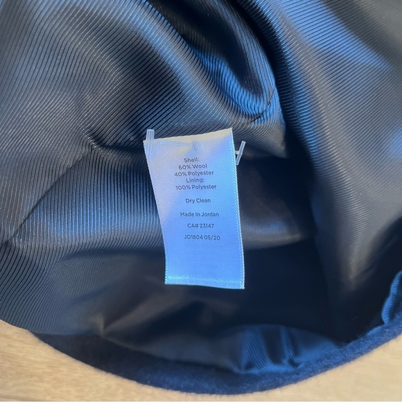 NWT Talbots Navy Blue Long Brushed Wool Blend Jacket Blazer Size 14 - Picture 5 of 6